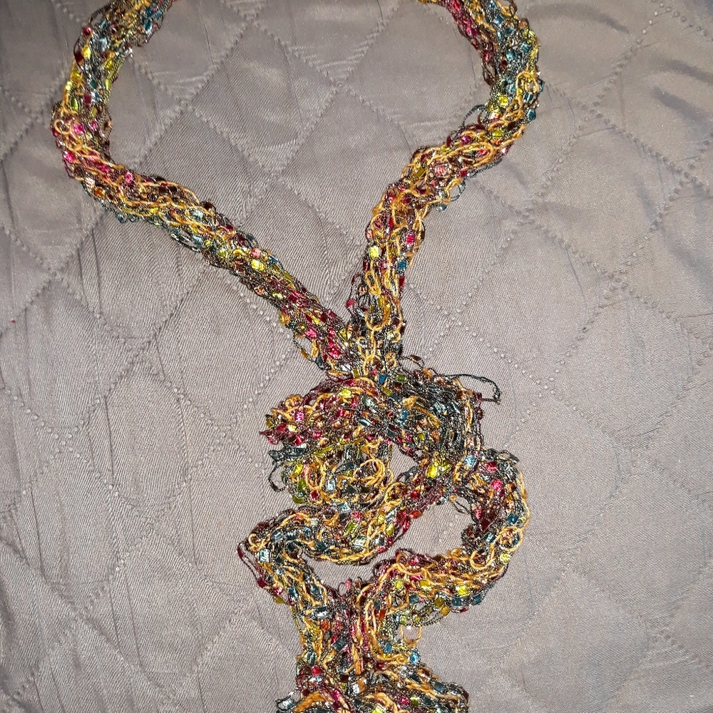 Hand Necklace woven scarf